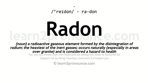 radon pronunciation|radon pronunciation youtube.